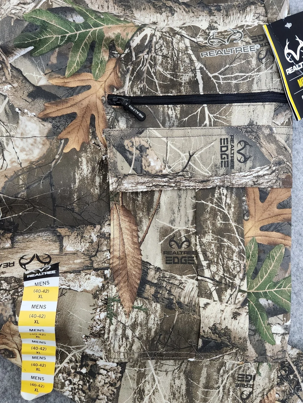 NWT Realtree Forest Camo Cargo Pants Men’s XL 40-42 Brown Hunting Outdoor Canvas